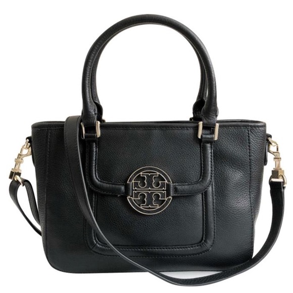 Tory Burch Handbags - Tory Burch Amanda Black Leather Mini Satchel